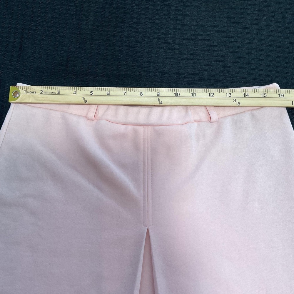 Perry New York Skirt Womens 14 Pink Knit A-Line Short‎ Front Pleat Made USA - Picture 5 of 6